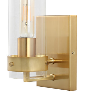 Harper 4.5" Coastal Minimalist Iron/Glass LED Sconce - JONATHAN Y